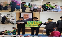 عطر پرچم رضوی در بیمارستان کودکان دکتر شیخ مشهد؛ میزبانی از خادمان امام مهربانی‌ها